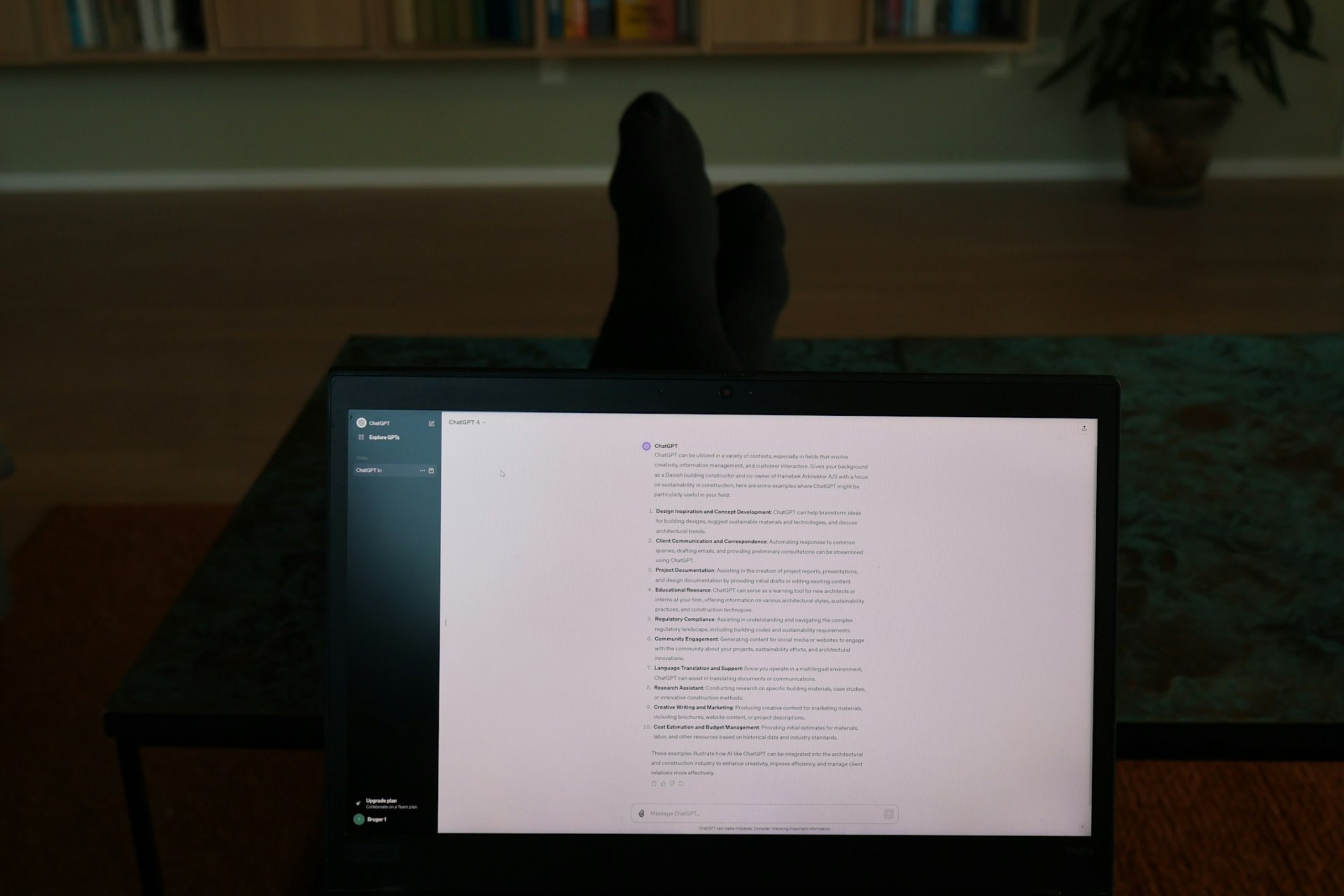 ChatGPT screen