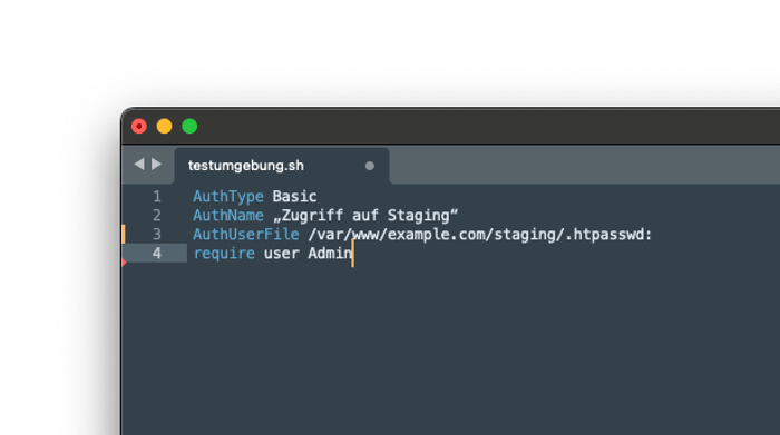Zugriff auf Staging kontrollieren